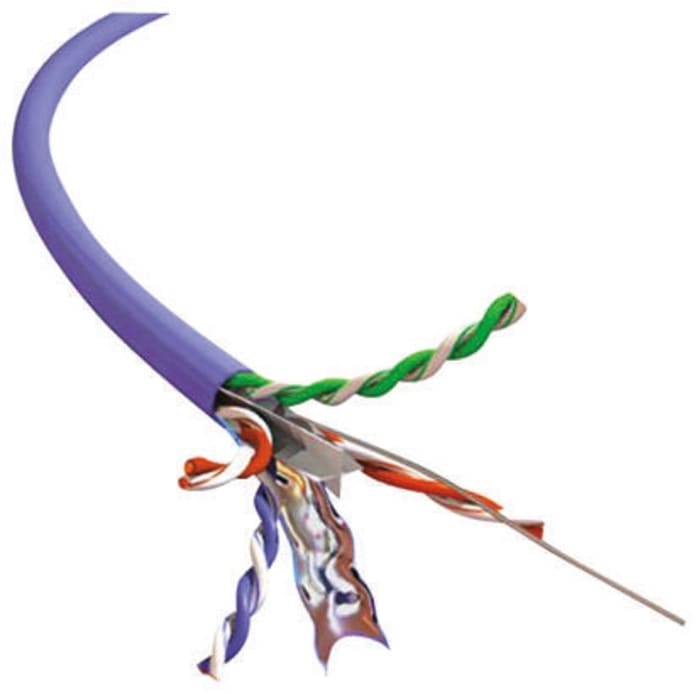 CAEMMC, 305m Cat6, Blue, F/UTP Shielded, Unterminated LSZH Sheath
