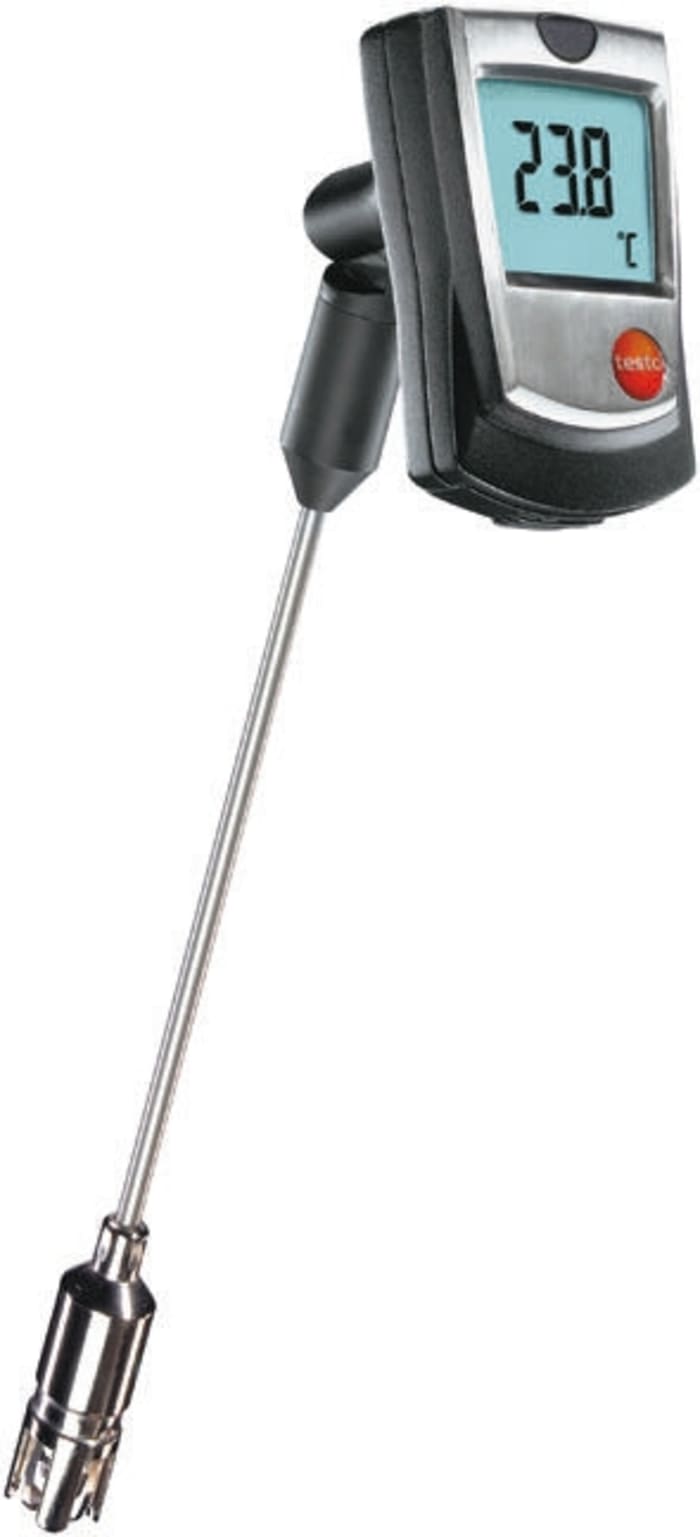 Testo 905-T2 Surface Digital Thermometer for Industrial Use, K Probe, 1 Input(s), +350°C Max, ±1 °C Accuracy - RS