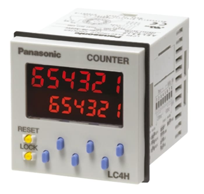 Panasonic Counter, 6 Digit LCD, 5kHz, 240 V ac