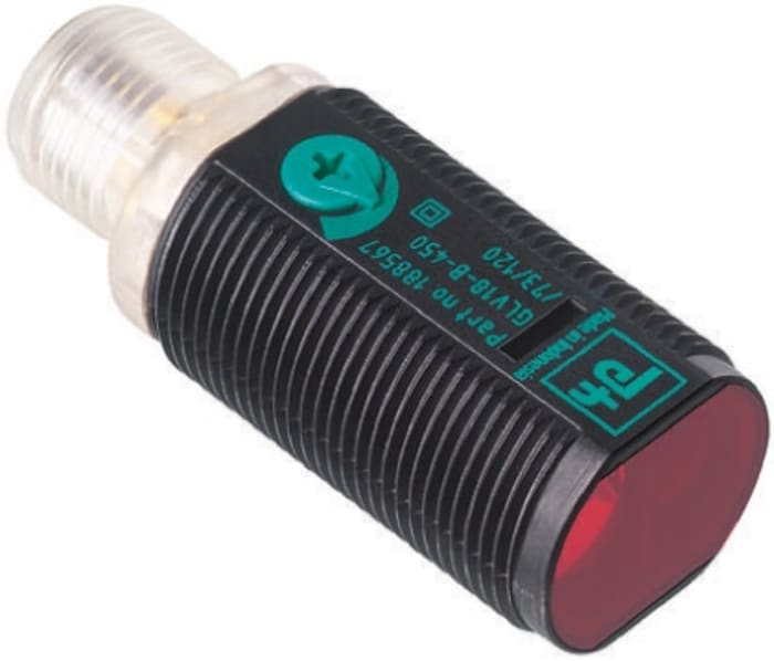 Pepperl + Fuchs Retroreflective Photoelectric Sensor, Barrel Sensor, 4 m Detection Range