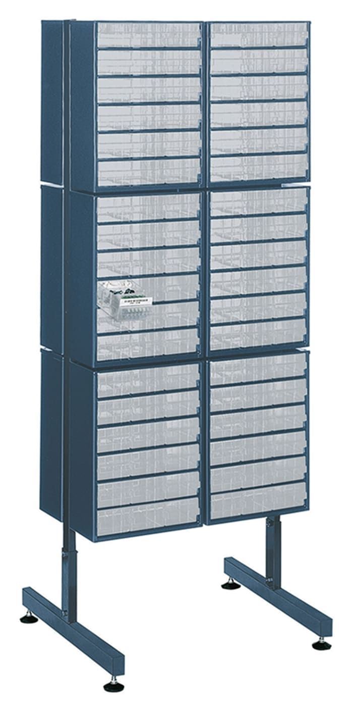 Raaco Drawer Storage Unit, Steel, 1600 mm x 622 mm x 570 mm, Blue