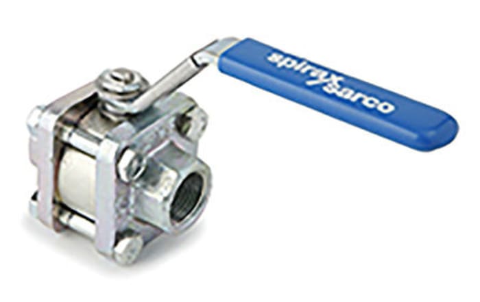 Spirax Sarco Stainless Steel Reduced Bore, 3 Way, Ball Valve, Threaded, BSPP 1in
