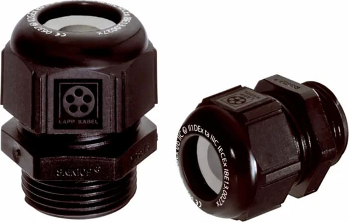 Prensaestopas Lapp SKINTOP de Poliamida Negro, rosca M16, contratuerca incluida, IP68, ATEX, UL 94 V2