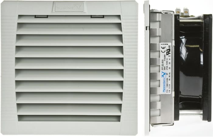 Pfannenberg PF 22.000 EMC Series Filter Fan, 230 V ac, AC Operation, 61m³/h Filtered, 178.5m³/h Unimpeded, IP54, 145 x
