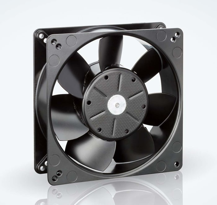 ebm-papst 5200 N Series Axial Fan, 12 V dc, DC Operation, 340m³/h, 19W, 1.58A Max, IP20, 127 x 127 x 38mm