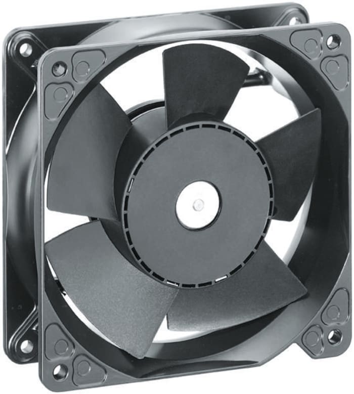 ebm-papst Axial Fan, 24 V dc, DC Operation, 260m³/h, 12.4W, 520mA Max, 119 x 119 x 38mm