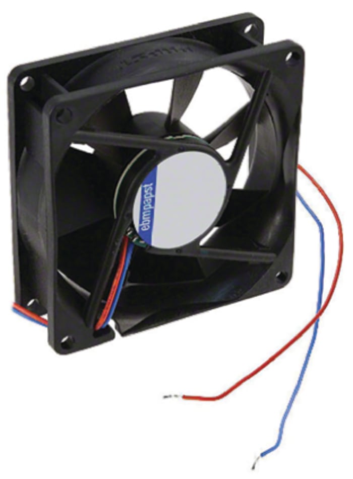 ebm-papst W2G115 Series Axial Fan, 12 V dc, DC Operation, 200m³/h, 4.5W, 375mA Max, 127 x 127 x 38mm