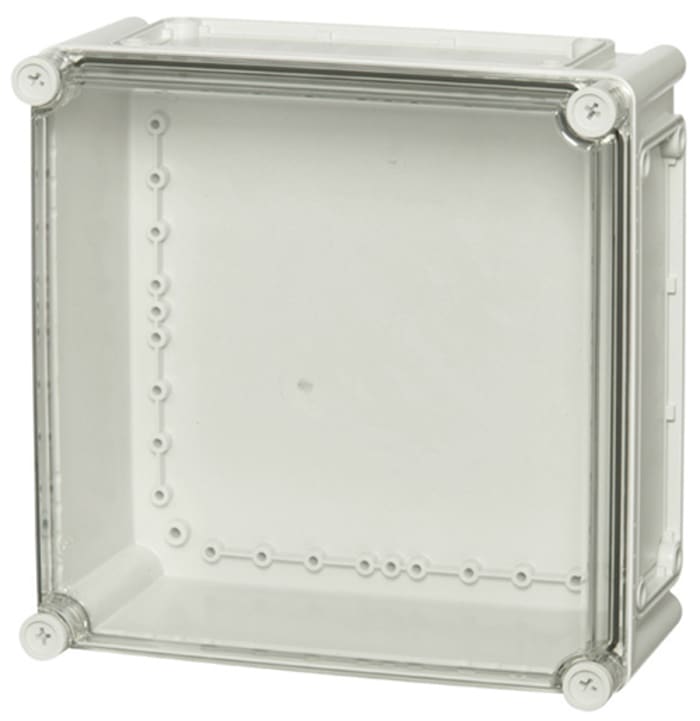 Fibox EK Series Grey Polycarbonate Enclosure, IP66, IP67, Flanged, Transparent Lid, 280 x 280 x 180mm