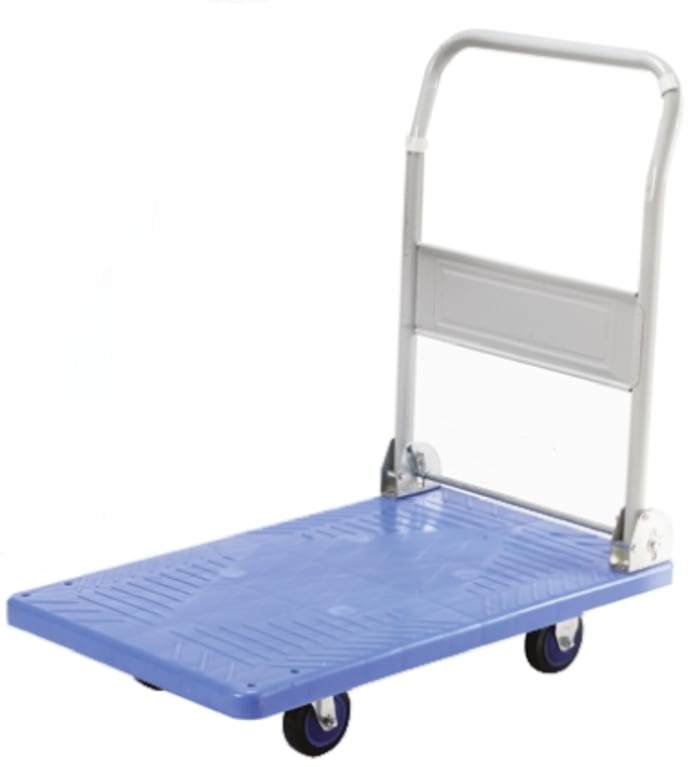 RS PRO Foldable Flatbed Plastic Platform Truck, 200kg Load