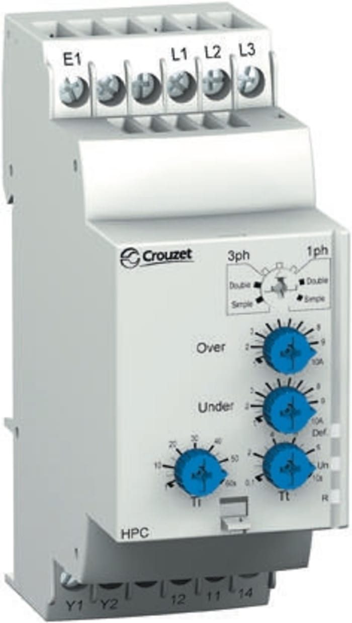 Crouzet Current, Phase Monitoring Relay, SP-NO/NC