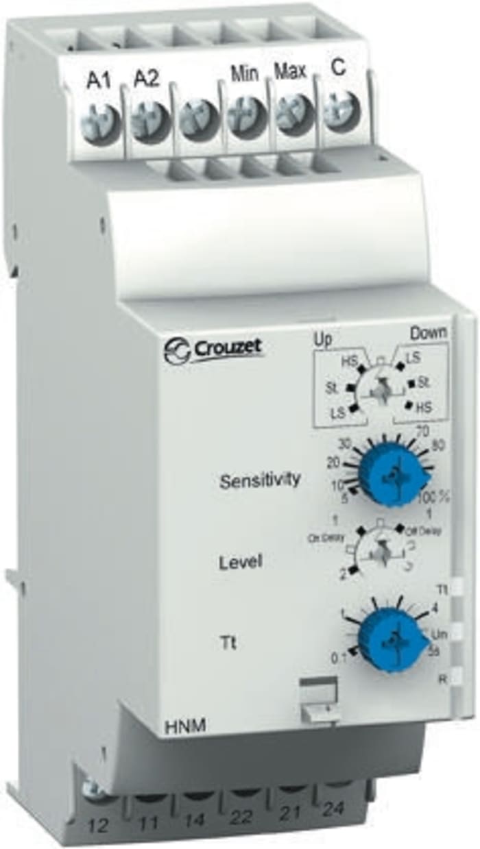Crouzet Level Controller - DIN Rail, 24 → 240 V ac/dc 2