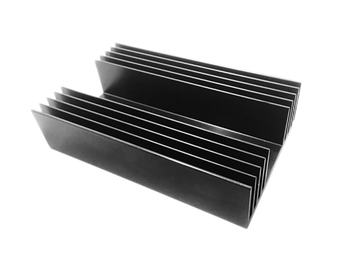 RS PRO Heatsink, Universal Rectangular Alu, 0.5K/W, 150 x 125 x 50mm