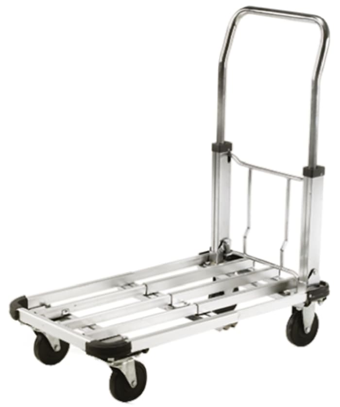 RS PRO Foldable Flatbed Platform Trolley, 825 x 430 x 710mm, 100kg Load