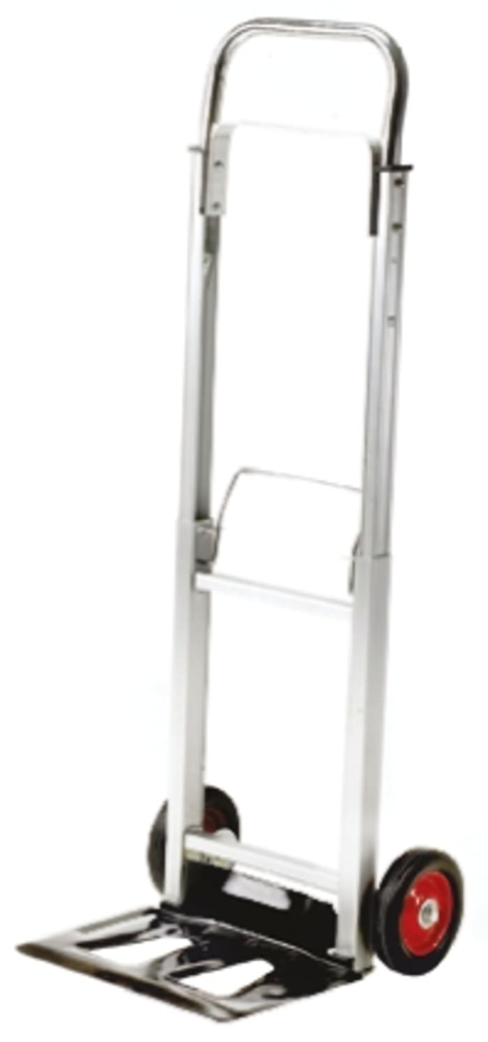 RS PRO Light Duty Folding Aluminium Sack Truck, 90kg Load, 355 x 240mm Load Plate