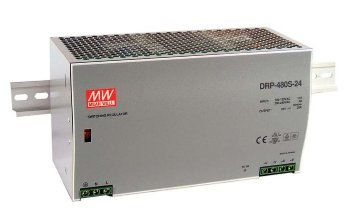Alimentation à découpage Mean Well, série DRP, 48V c.c.out 10A, 90 → 132V c.a.in, 480W