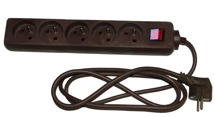 RS PRO 4m 5 Socket Type E - French Extension Lead, 250 V