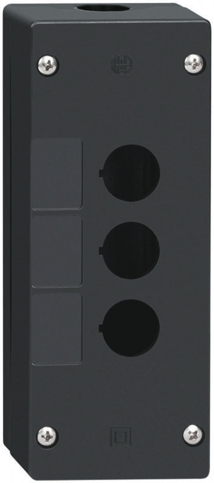 Schneider Electric Black Plastic Harmony Push Button Enclosure - 3 Hole 22mm Diameter