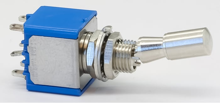 APEM Toggle Switch, Panel Mount, On-On, DPDT, Solder Terminal