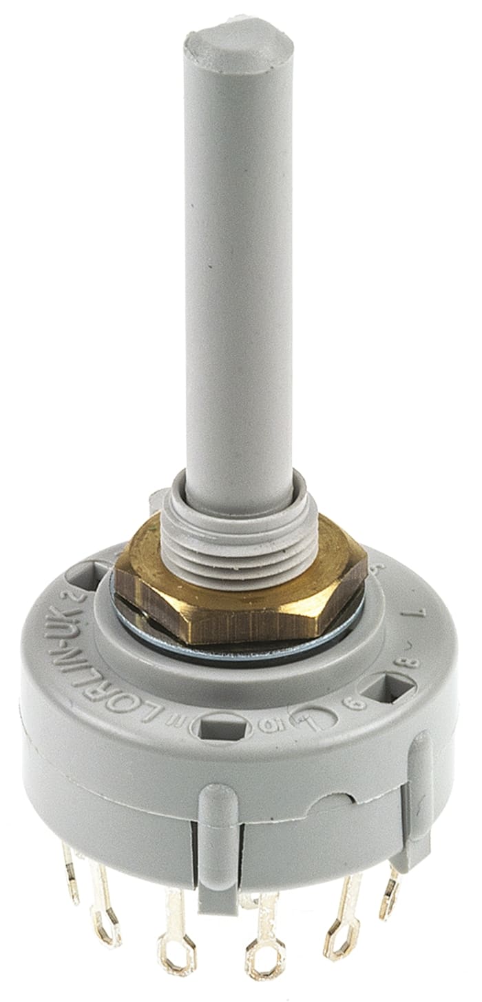 Interrupteur à clé, 150 mA @ 250 V c.a., 4 positions, 3 contacts