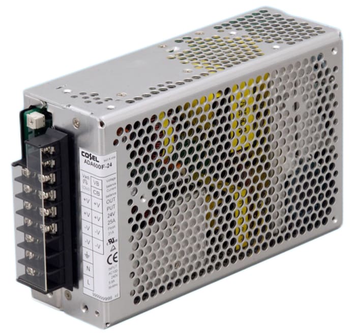 Cosel Embedded Switch Mode Power Supply (SMPS), ADA600F-48, 48V dc, 12.5A, 600W, 1 Output, 120 → 350 V dc, 85