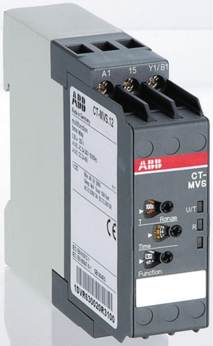 ABB Time Delay Relay, 24 → 240 V ac, 24 → 48V dc, 2-Contact, 0.05 s → 300h, DPDT
