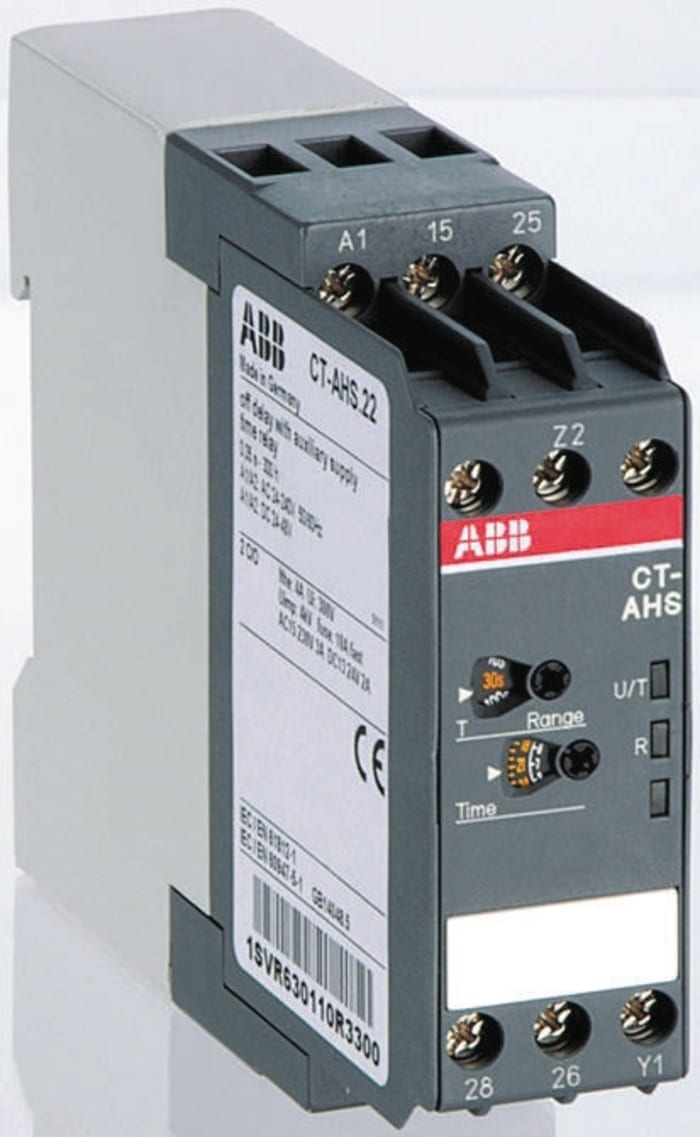 Relais temporisé ABB, 24 → 240 V ac, 24 → 48V c.c., 2 contacts