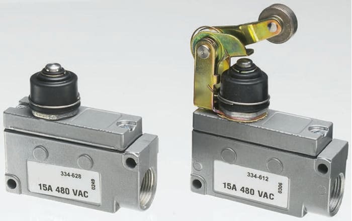 Unsealed snap action roller microswitch