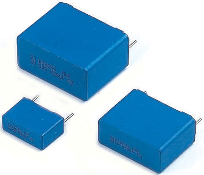 EPCOS B32656S Polypropylene Film Capacitor, 1.25 kV dc, 500 V ac, ±10%, 1μF, Tab