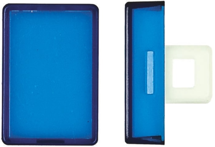 Embellecedor para botón pulsador Azul Rectangular