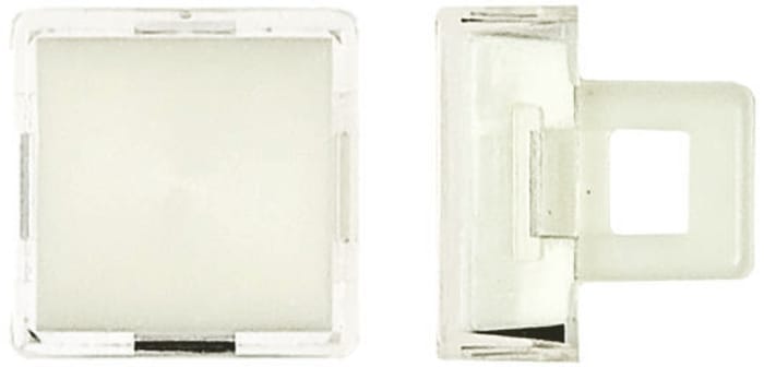 White Square Push Button Lens