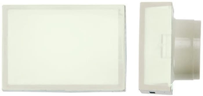 Saia-Burgess White Rectangular Push Button Lens for Use with TP2 Series