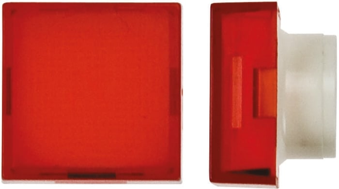 Red Square Push Button Lens for use with TP2 Series