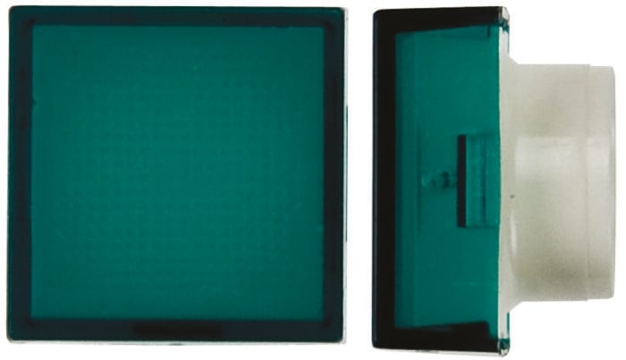 Green Square Push Button Lens for use with TP2 Series