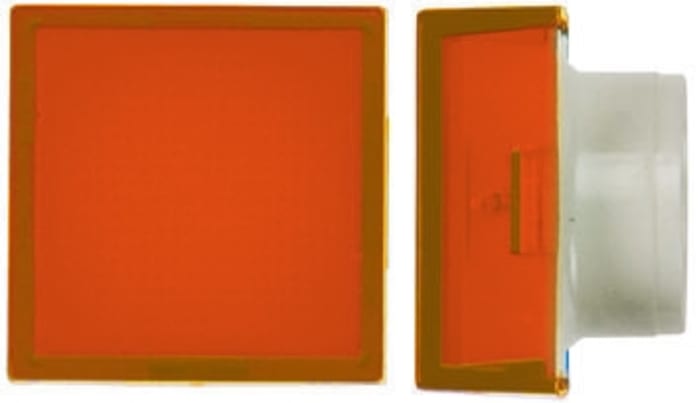 Saia-Burgess Orange Square Push Button Lens for Use with TP2 Series