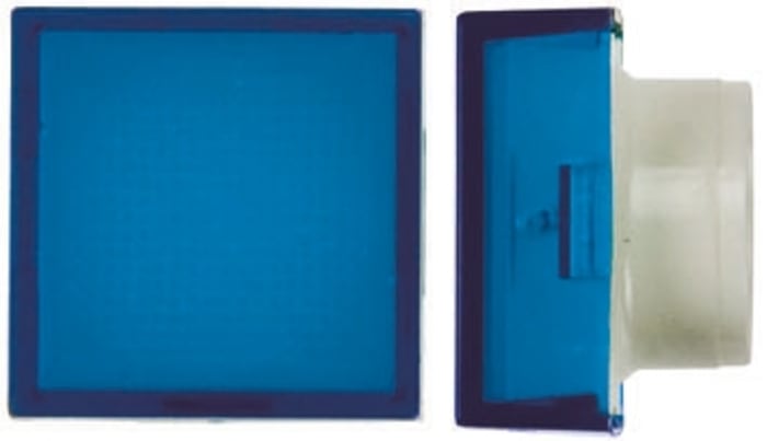 Saia-Burgess Blue Square Push Button Lens for Use with TP2 Series