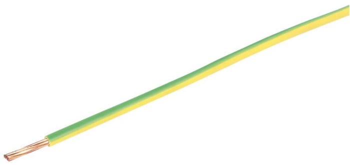 Fils de câblage Prysmian, 6491B, 1,5 mm², Vert/Jaune, 100m, 750 V