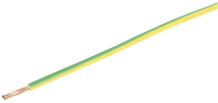 Fils de câblage Prysmian, 6491B, 4 mm², Vert/Jaune, 100m, 750 V