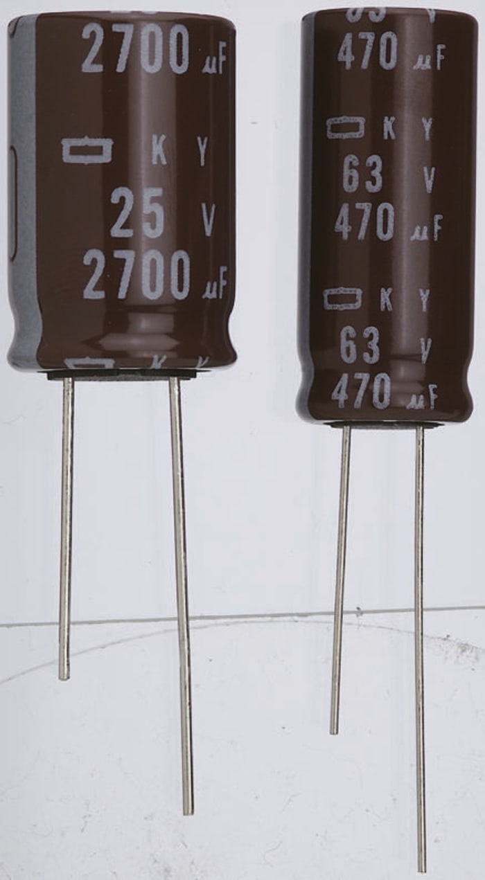 CHEMI-CON 100μF Aluminium Electrolytic Capacitor 25V dc, Through Hole - EKY-250ELL101MF11D