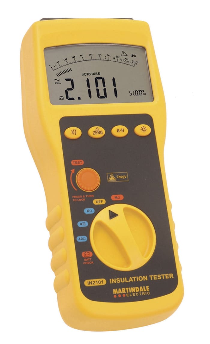 Martindale IN2101 Insulation & Continuity Tester, 500V Max, 1GΩ Max, CAT III 600V