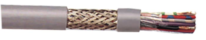 binder Multicore Industrial Cable, 2 Cores, 0.34 mm², Screened, 100m, Grey PVC Sheath, 22 AWG