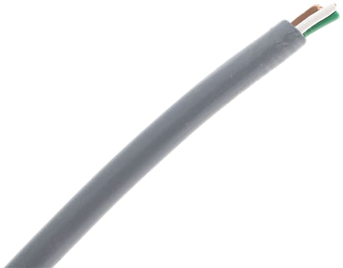 binder Multicore Industrial Cable, 0.34 mm², 3 Cores, 22 AWG, Unscreened, 100m, Grey Sheath