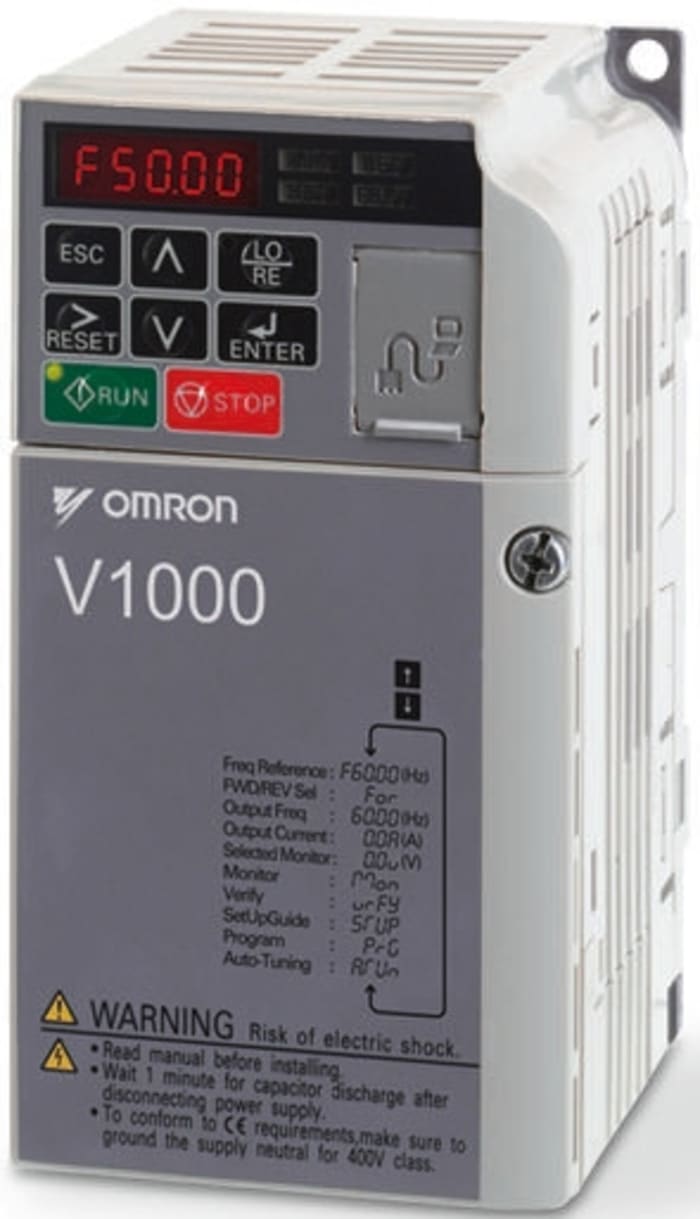 Variateur de fréquence Omron V1000, 0,37 kW 400 V c.a. 3 phases, 1,2 A, 0.1 → 400Hz