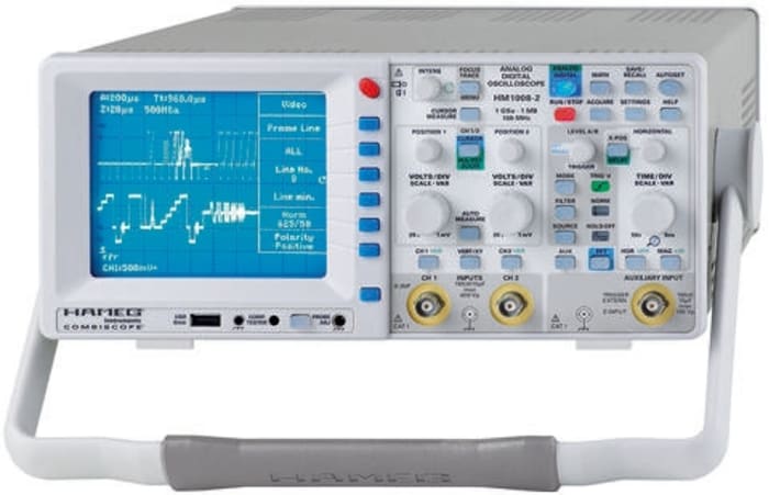 Hameg HM1008-2, HM1008-2 Mixed Signal Oscilloscope, 100MHz, 2 Analogue. Ch.