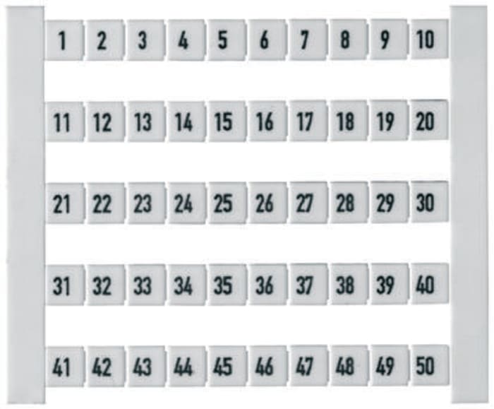 Weidmuller, DEK Terminal Marker for use with  for use with Terminal Blocks