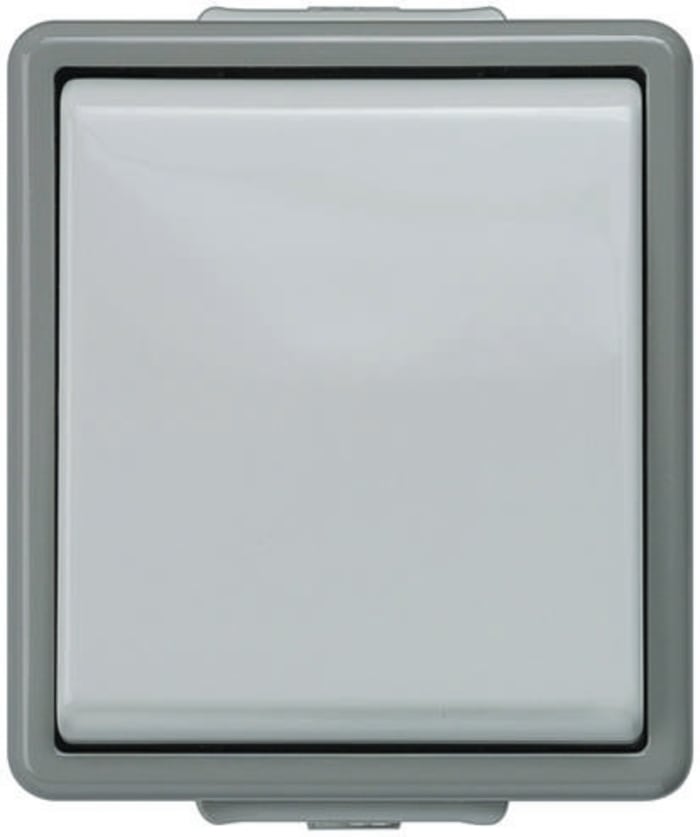 Siemens Grey Rocker Light Switch, 1 Way, 1 Gang, Delta