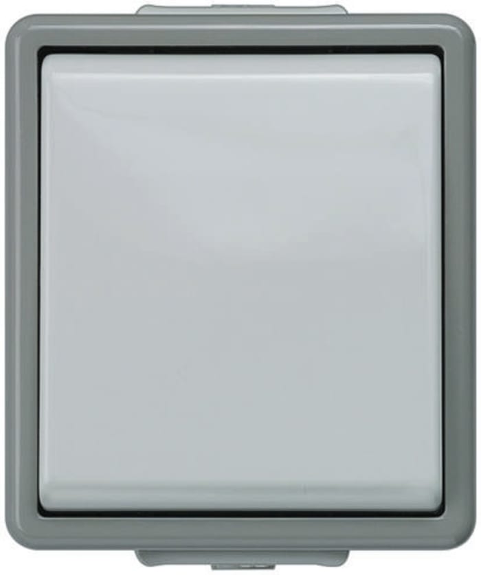 Siemens Grey Push Button Light Switch, 1 Way, 1 Gang, Delta