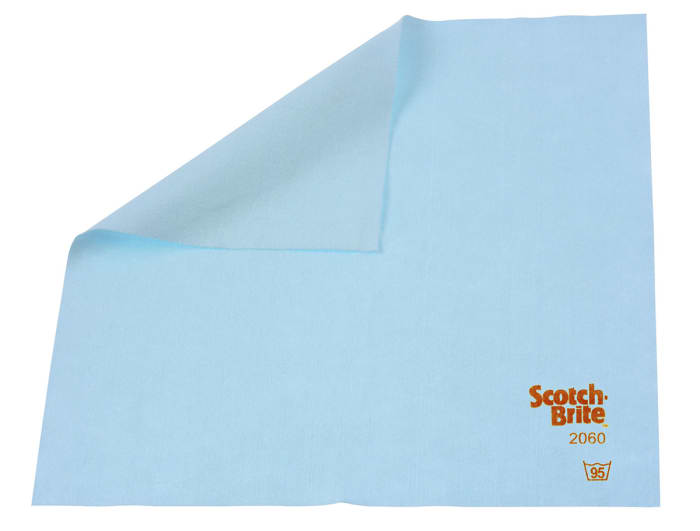3M Scotch-Brite 2060 Blue Microfibre Cloths for Dust Removal, General Cleaning, Dry Use, Bag of 10, 400 x 360mm, Repeat
