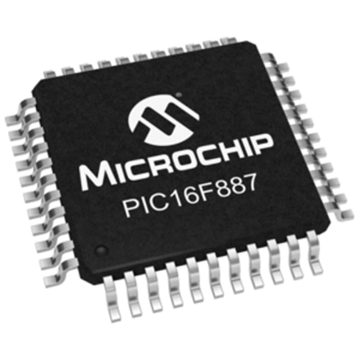 Microchip, 8bit PIC, PIC16F Microcontroller, 20MHz, 8192 words Flash, 44-Pin TQFP