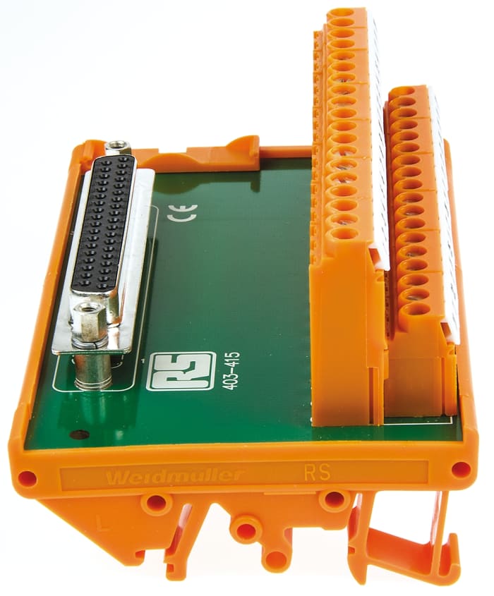 RS PRO RS PRO 37Contact Female Interface Module, Dsub Connector, DIN Rail Mount, 1A 403