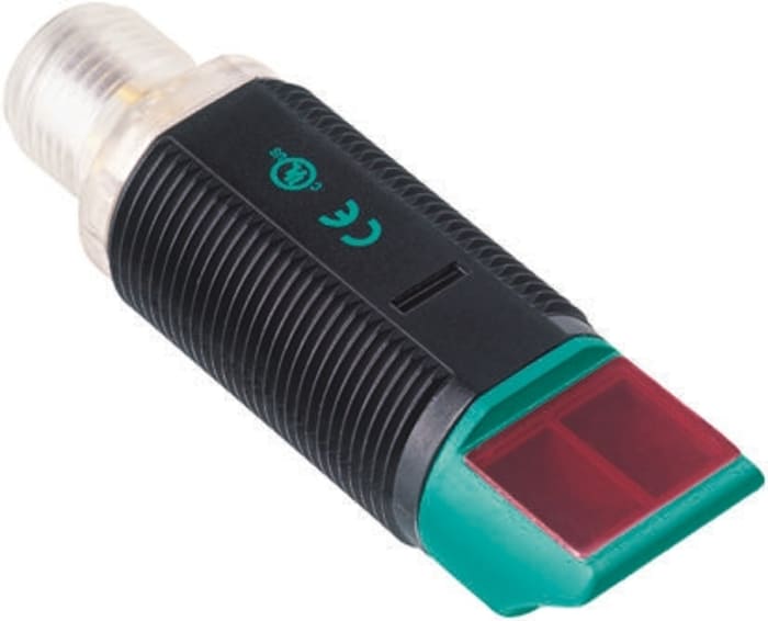Pepperl + Fuchs Fotoelektrik Sensör, Yayınımlı Algılama Aralığı: 200 mm, NPN, Stil: Silindir, IP67
